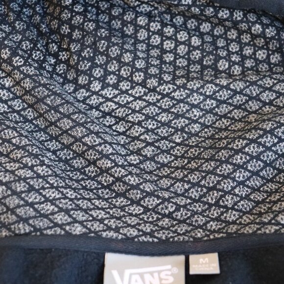 Vans 2000s All Over Print Full-Zip Hoodie Navy Men's Size Medium - Picture 8 of 9